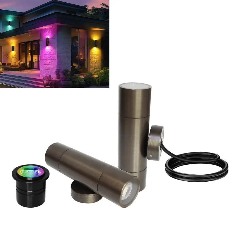 Smart Led Garden - โคมไฟติดผนัง LED สำหรับภายนอกอาคาร ทำจากทองเหลืองทนทาน ดีไซน์กันน้ำ IP65