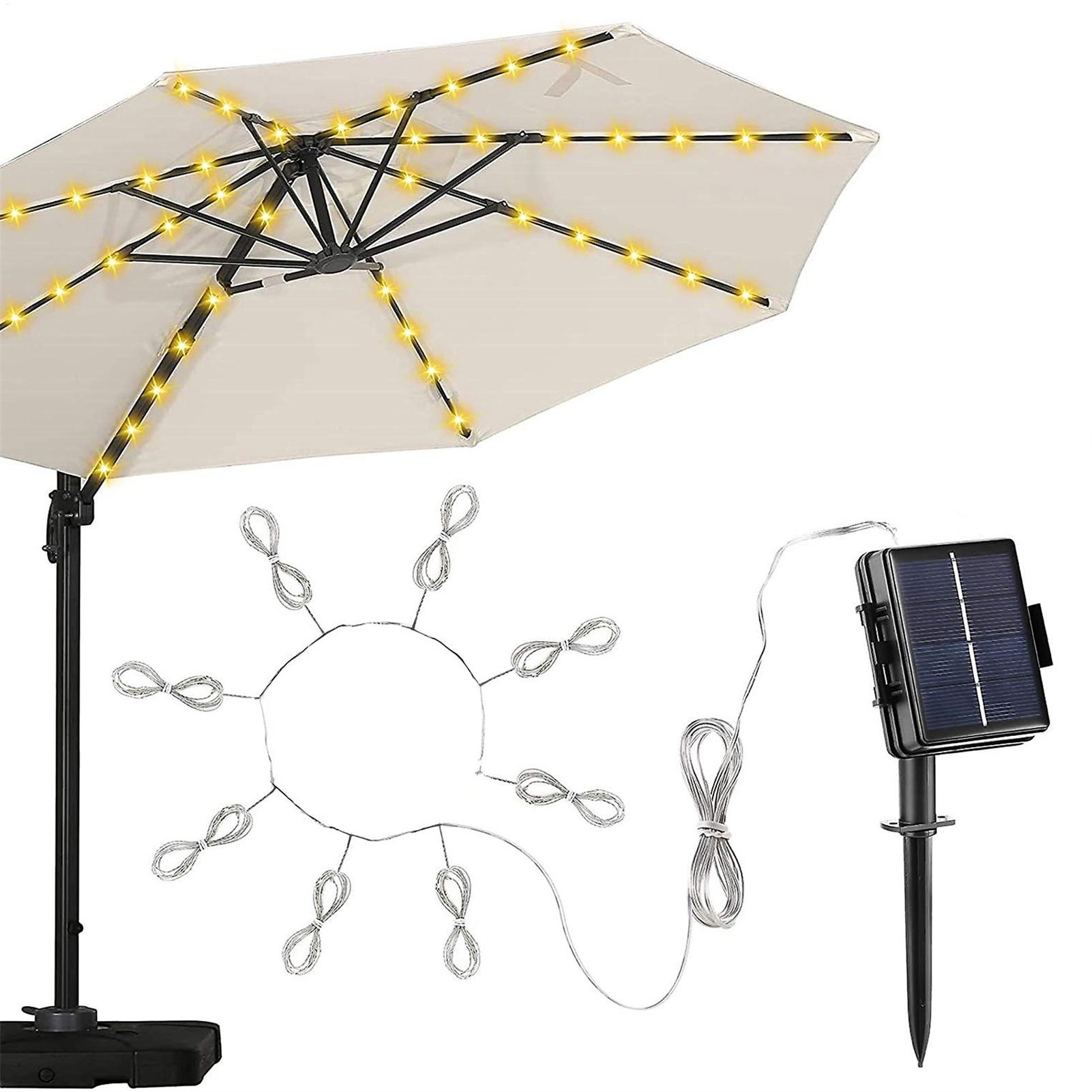 Smart Garden Umbrella - ไฟร่มสนามพลังงานแสงอาทิตย์ 104 LED สำหรับลานบ้าน ไฟประดับสวนกลางแจ้ง ไฟสายร่มกันน้ำ