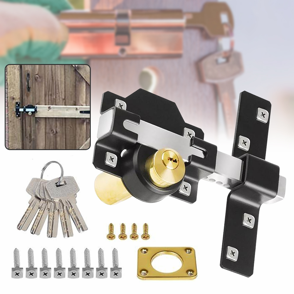 Smart Garden Gate Lock - ล็อคประตูยุ้งฉางล็อคประตูโรงรถล็อคประตูรักษาความปลอดภัยระยะยาวพรีเมี่ยมมาพร้อมกับ 5 ปุ่มสำหรับการป้องกันรั้วสนามหลังบ้าน