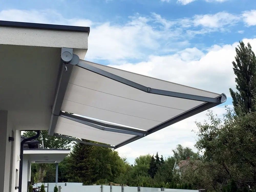 Smart Garden Umbrella - กันสาดกลางแจ้งที่กําหนดเองพับไฟฟ้าสมาร์ทกันน้ํากลางแจ้งสวนระเบียง Gazebo กันสาดร่มพับได้