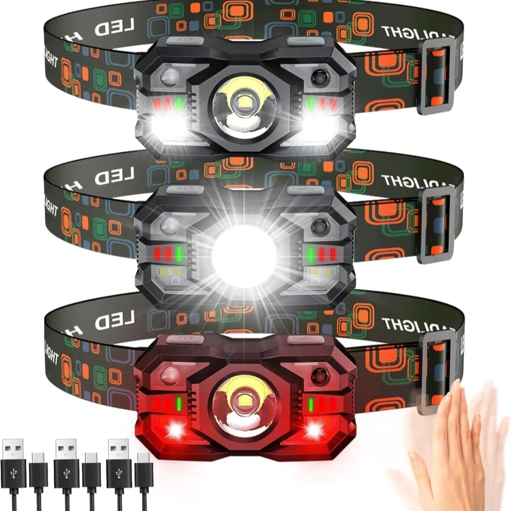 Smart Led Garden - ไฟหน้าแบบชาร์จไฟได้ Motion Sensor LED ไฟหน้าสีแดง Super