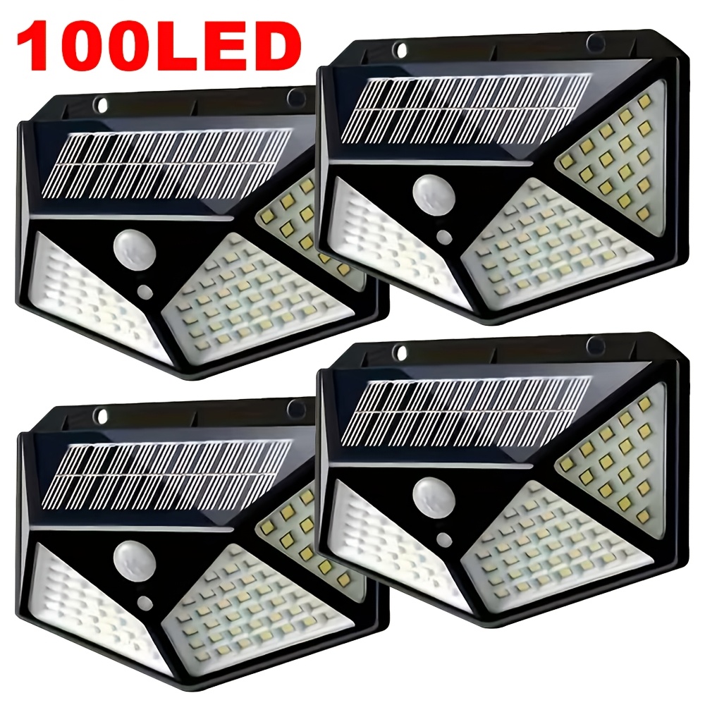 Smart Led Garden - ไฟสวนโซลาร์เซลล์ 100LED สำหรับภายนอกอาคาร พร้อมเซ็นเซอร์ตรวจจับความเคลื่อนไหว กันน้ำ ใช้ติดผนัง
