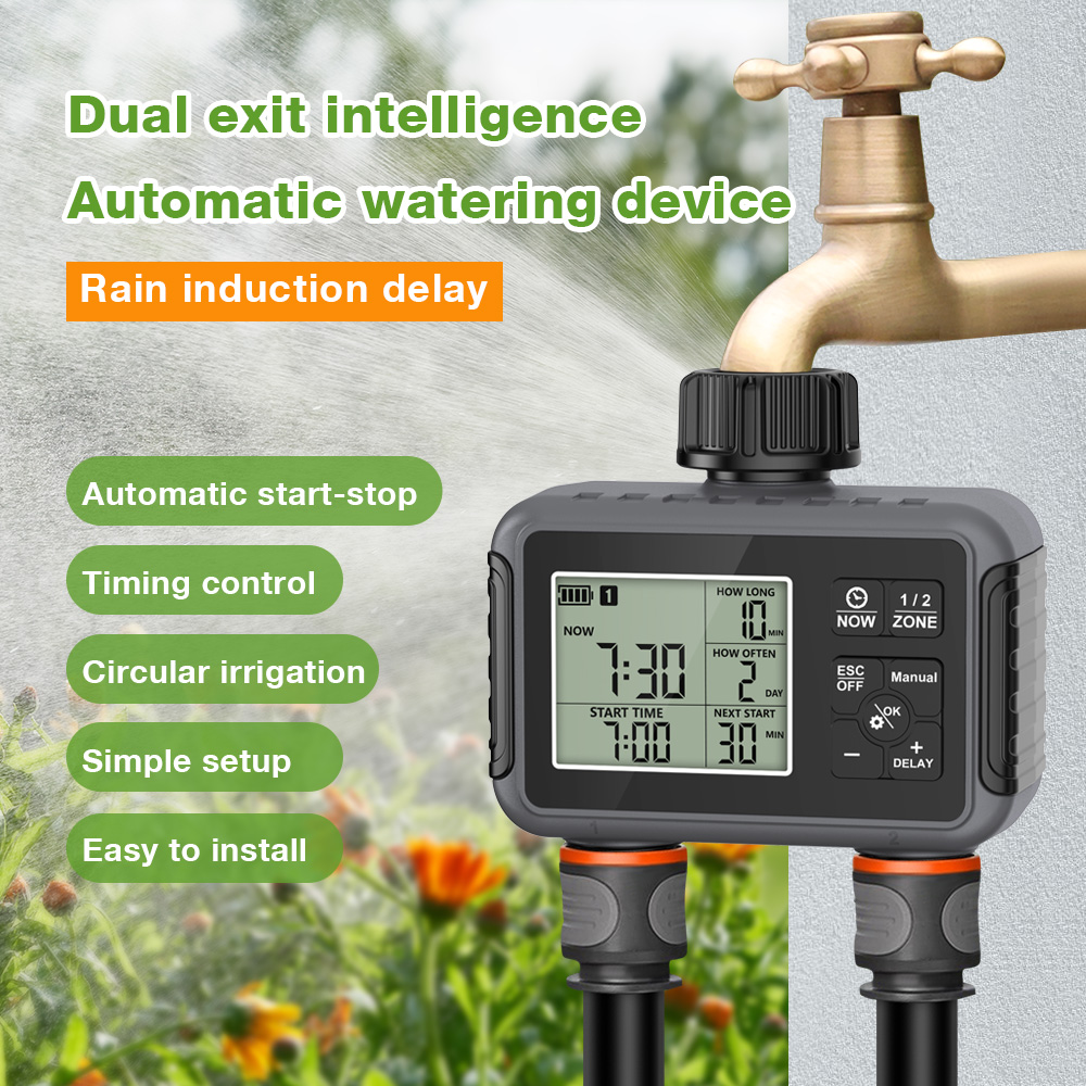 Smart Garden Sphagnum Moss - 1/2/3-Outlets เครื่องจับเวลาน้ําอัตโนมัติสมาร์ทชลประทานระบบรดน้ําโรยก๊อกน้ําท่อโปรแกรมเมอร์จับเวลาสําหรับสวนกลางแจ้ง