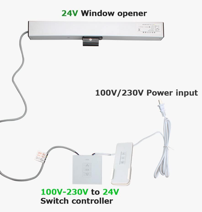 Automated Greenhouse Vent - มอเตอร์โซ่ควบคุมระยะไกลผ่านแอป SMART Life ขนาด DC 600