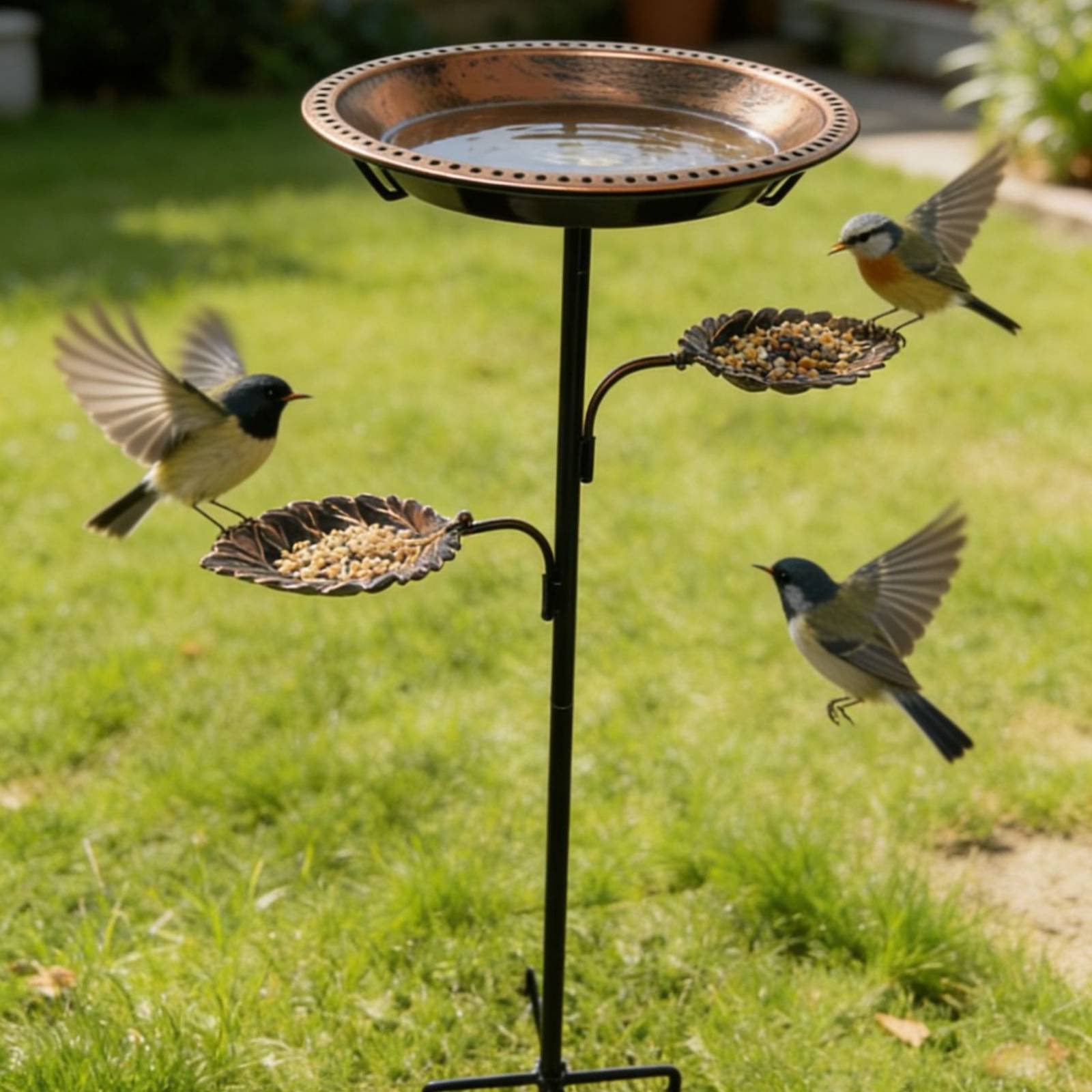 แท่นอาบน้ำนกโลหะ แท่นเหล็กดัดส - Garden Weather Station บทวิจารณ์และราคา