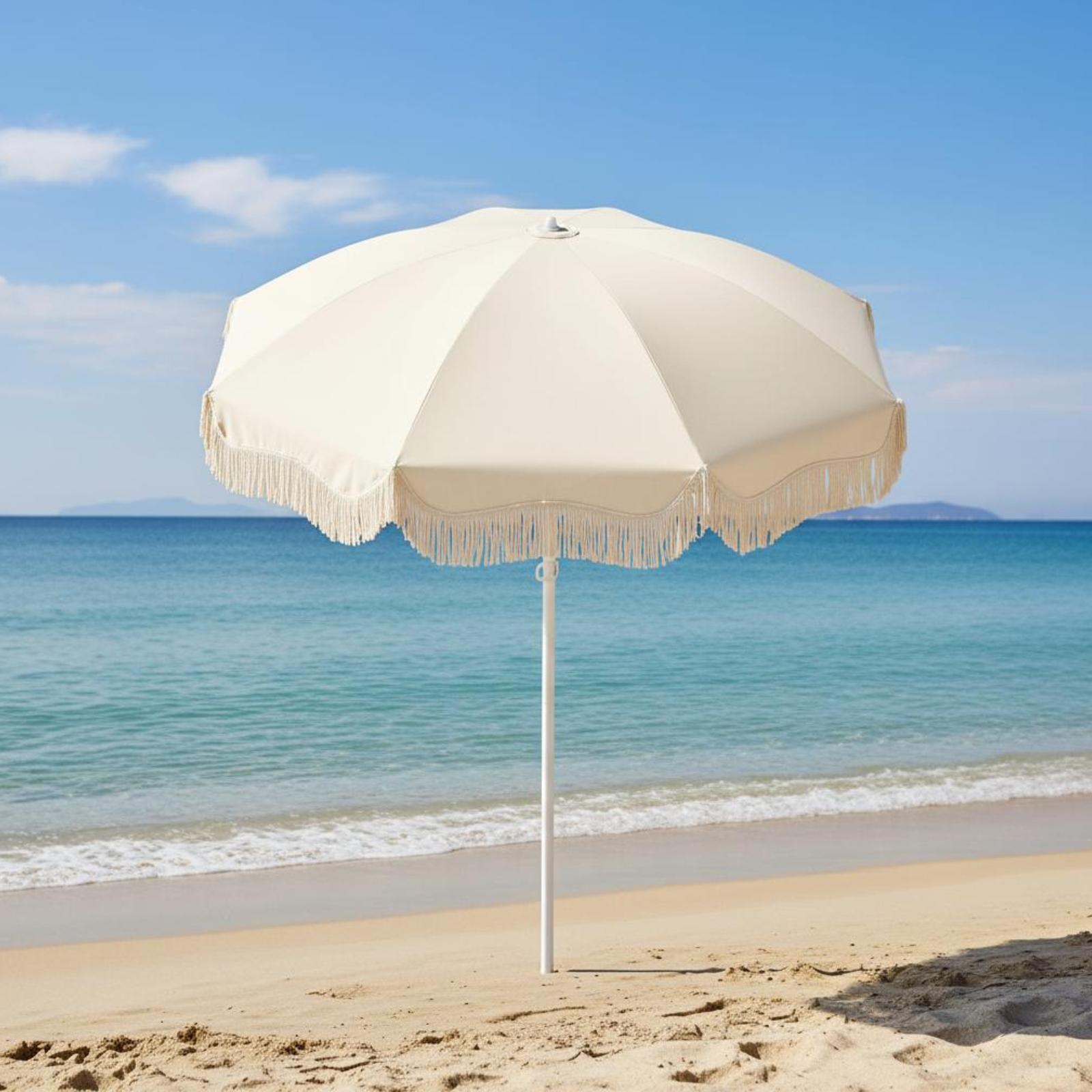 ร่มกันแดดสไตล์โบโฮพร้อมชายครุย - Smart Garden Umbrella บทวิจารณ์และราคา