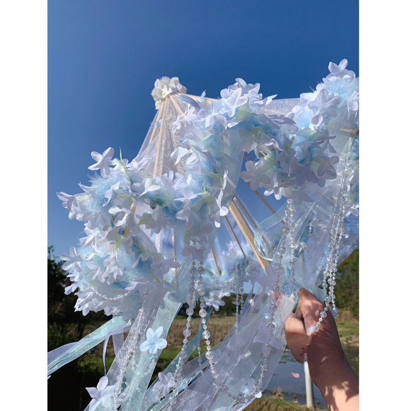 Hanfu ดอกไม้กันน้ําชายหาดลูกไม - Smart Garden Umbrella บทวิจารณ์และราคา