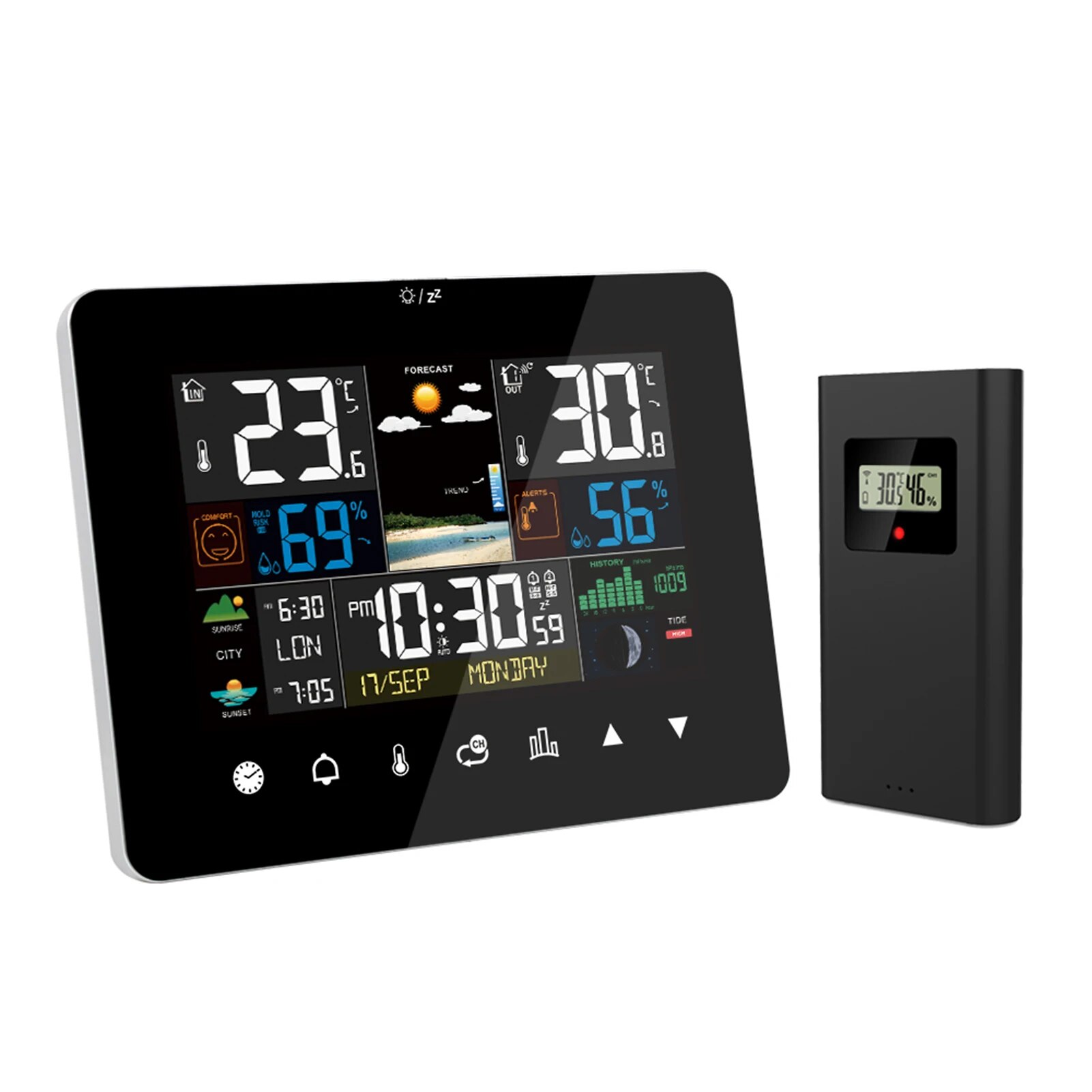 FJ3362G สถานีอากาศนาฬิกาปลุกเค - Garden Weather Station บทวิจารณ์และราคา