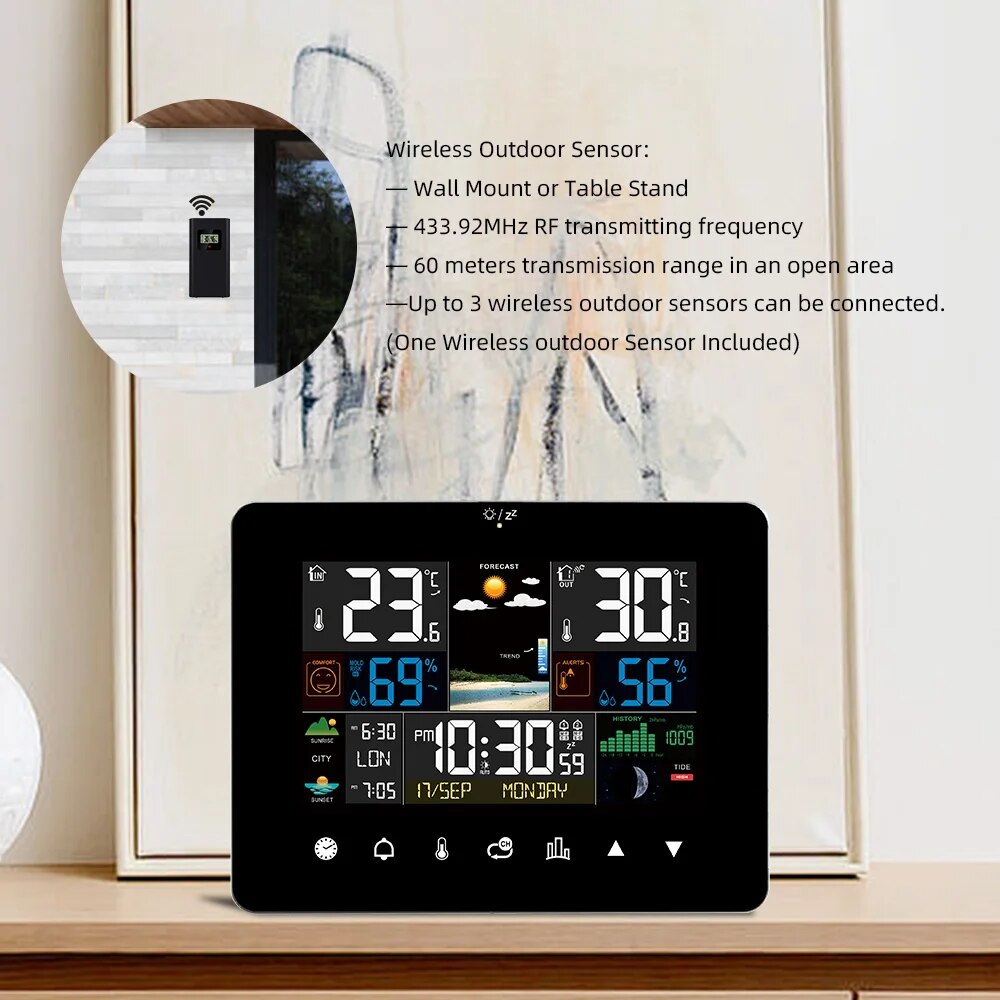 FJ3362G สถานีอากาศนาฬิกาปลุกเค - Garden Weather Station บทวิจารณ์และราคา