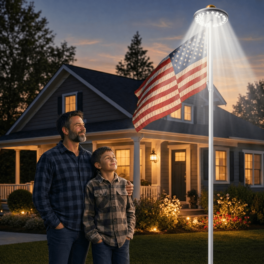 ไฟเสาธง LED พลังงานแสงอาทิตย์  - Smart Garden Umbrella บทวิจารณ์และราคา