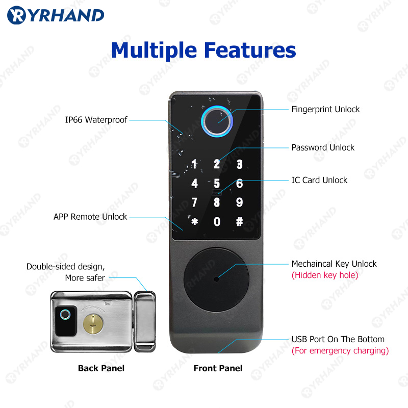Tuya สมาร์ทล็อคกันน้ำ Wifi คู่ - Smart Garden Gate Lock บทวิจารณ์และราคา