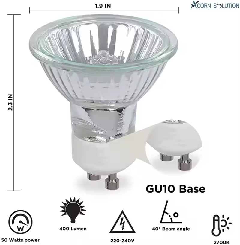Gu10 ฐาน Lampara 220v หลอดฮาโล - Smart Garden Umbrella บทวิจารณ์และราคา